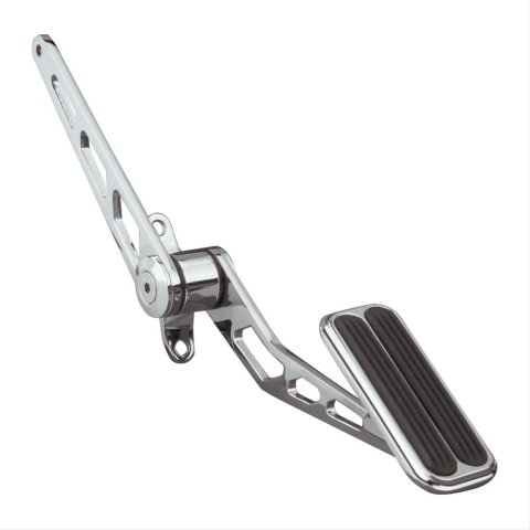 Lokar Steel Throttle Assemblies SG-6007 Pedal, Steel, Chrome, Firewall Mount, Rubber Insert, Universal, Each