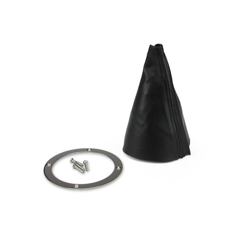 Lokar Shifter Boot Sets 70-HRB Boot, Round, Black, Naugahyde, Polished Stainless Steel Trim Ring, Each