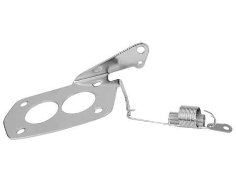 Lokar Tri-Power Throttle Cable Bracket and Spring Kits TRP-4003 Bracket, Carburetor Base Mounting, Stainless Steel, Polished, Rochester, Tri-Power, Each