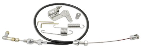 Lokar Duo-Pak Throttle Cables DP-1000U Cable, Black Vinyl, Natural Fittings, 24 in. Long, Carbureted, Universal, Kit