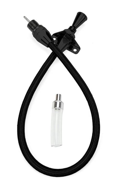 Lokar Midnight Series Flexible Braided Stainless Transmission Dipsticks for 2003-2004 CTS - XTD-30PGFM Dipstick, Steel, Black Housing, Black Handle, Chevy, Powerglide, Each