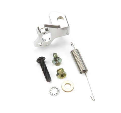 Lokar Throttle Cable Brackets TCB-40PF4E and Kickdown Bracket, Body Mount, Aluminum, Brite Anodized, for Edelbrock Pro-Flo 4, Early Model 3878 Body, Each