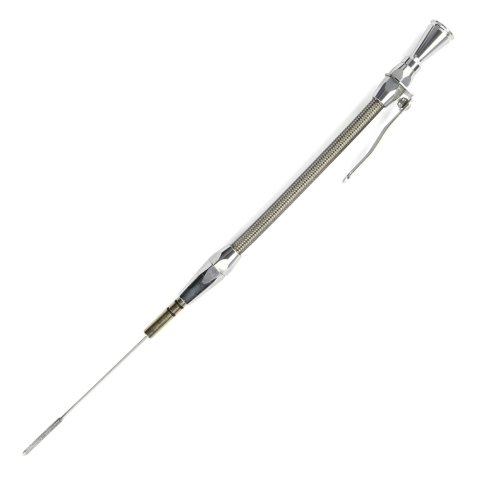 Lokar Flexible and Machined Engine Dipsticks ED-5004 Oil Dipstick, Flexible, Driver Side Block Entry, Billet Aluminum, Brite Anodized, Ford, Small Block, 302, Each