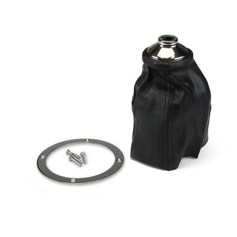 Lokar Shifter Boot Sets 70-CLB Boot, Round, Black, Naugahyde, Polished Stainless Steel Trim Ring, Each