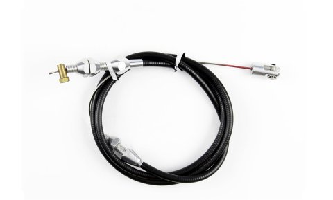 Lokar Hi-Tech Throttle Cables TC-1000LS1U Cable, Black Vinyl, Natural Fittings, 36 in. Long, GM LS, 350 Ram Jet, Each
