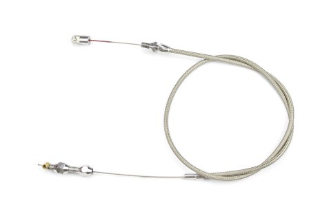 Lokar Hi-Tech Throttle Cables TCP-1000LS1 Cable, Braided Stainless, Polished Fittings, 36 in. Long, GM LS, 350 Ram Jet, Each