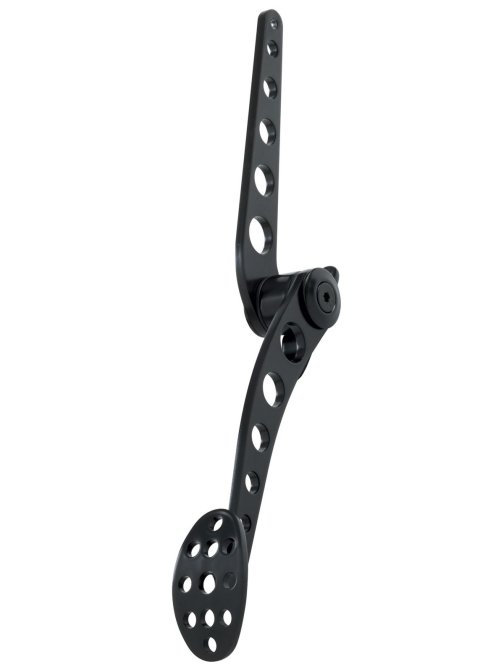 Lokar Midnight Series Lakester Throttle Pedal Assemblies XBAG-6151 Accelerator Assembly; Chromed Steel Gas Pedal; Black Steel;