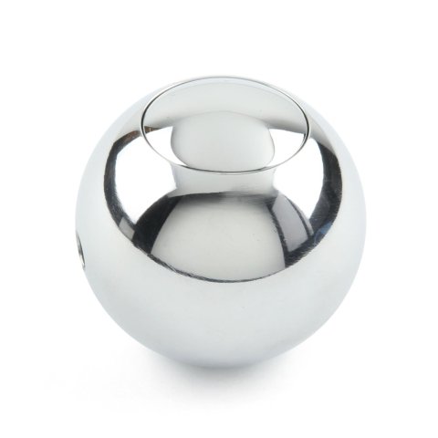Lokar Shift Knobs SK-6922 Knob, Round, Aluminum, Polished, Plain, For Shifters, Each