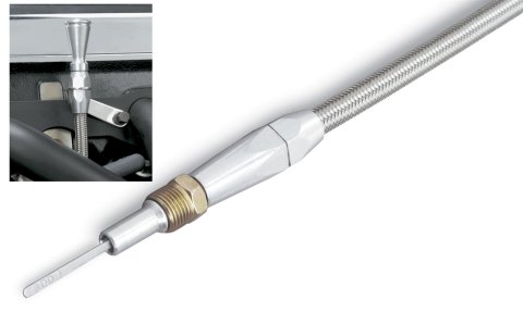 Lokar Flexible and Machined Engine Dipsticks ED-5005 Oil Dipstick, Flexible, Oil Pan Entry, Billet Aluminum, Brite Anodized, Ford, Small Block, 351W, Each
