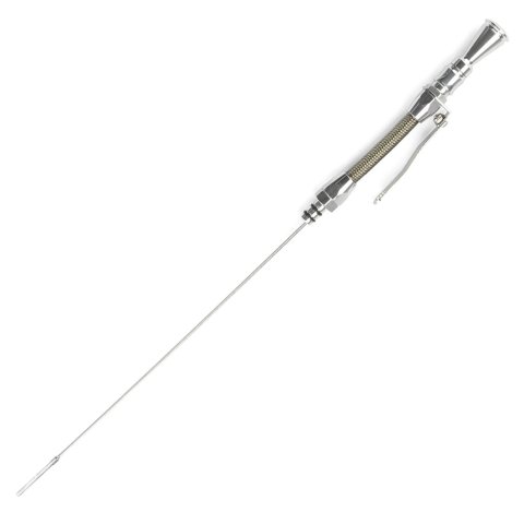 Lokar Anchor-Tight Locking Flexible Engine Dipsticks 1220014 Oil Dipstick, Flexible, Driver Side Block Entry, Billet Aluminum, Brite Anodized, Chevy, Small Block, Each