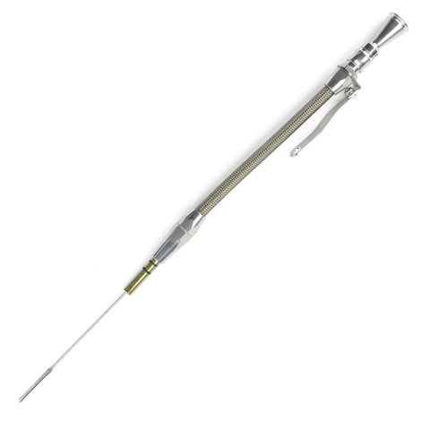 Lokar Anchor-Tight Locking Flexible Engine Dipsticks 1220034 Oil Dipstick, Flexible, Driver Side Block Entry, Billet Aluminum, Brite Anodized, Ford, Small Block, 302, Each