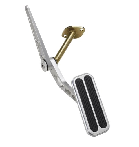 Lokar Billet Gas Pedal Assemblies for 1967-1969 CAMARO, FIREBIRD - BAG-6096 Throttle Pedal, Aluminum, Natural, Firewall Mount, Rubber Insert, Chevy, Each