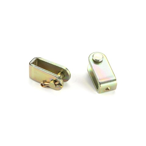 Lokar Parking Brake Cable Clevis Kits EC-80WC Kit, Wilwood, Steel, Gold Iridiited, Pair