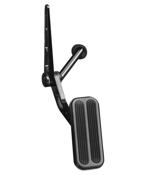 Lokar Midnight Series Billet Gas Pedals for 1967-1969 CAMARO, FIREBIRD - XBAG-6096 Throttle Pedal, Aluminum, Black Anodized, Firewall Mount, Rubber Insert, Chevy, Each