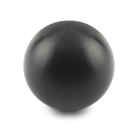 Lokar Shift Knobs SK-6913 Knob, Round, Billet Aluminum, Black Anodized, Thread On 3/8-24 in., Manual, Each
