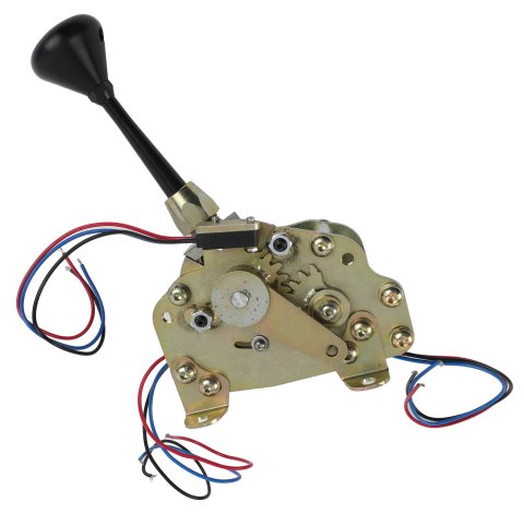 Lokar Electronic Sport Shifters ES6L80FXMB Automatic Shifter, Shifters, Detent, 6.000 in. Straight Black Stick, 3/8-24 in., Black Mushroom Knob, 6L80E, Each