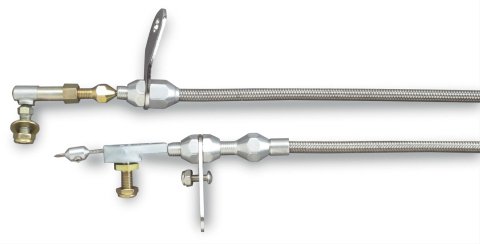 Lokar Hi-Tech Kickdown Kits KD-2904HT Automatic Transmission Cable, Hi-Tech, Natural Braided Stainless Steel, Natural Aluminum Fittings, Torqueflite A-904, Kit