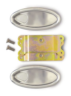 Lokar Interior Door Handles IDH-2000 Handles, Interior, Oval Design, Cable Operated, Billet Aluminum, Brushed, Pair