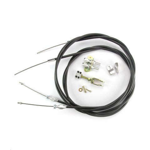 Lokar Floor Mount Emergency Brake Cables EC-81FU Parking Cable, Plastic, Plastic, 96 in. Length, Street Rod, Ford, Wilwood, Each