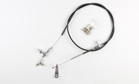 Lokar Hi-Tech Kickdown Kits KD-2AODU Automatic Transmission Cable, Hi-Tech, Black Vinyl, Natural Aluminum Fittings, Ford, AOD, Kit