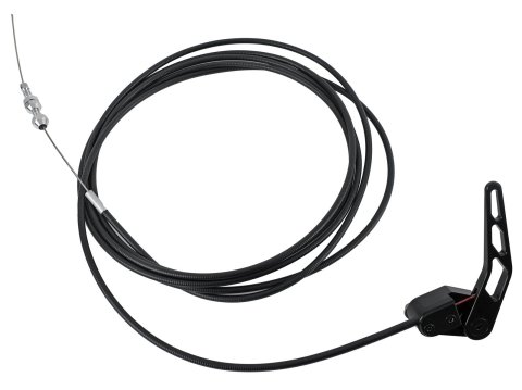 Lokar Trunk Release Cable Kits XTR-1200U Cable, Plastic, Black, 15.00 ft. Length, Billet Aluminum Lever, Black, Kit