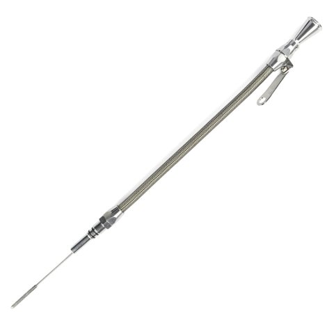 Lokar Flexible and Machined Engine Dipsticks ED-5006 Oil Dipstick, Flexible, Oil Pan Entry, Billet Aluminum, Brite Anodized, Chevy, Big Block, 502, Each