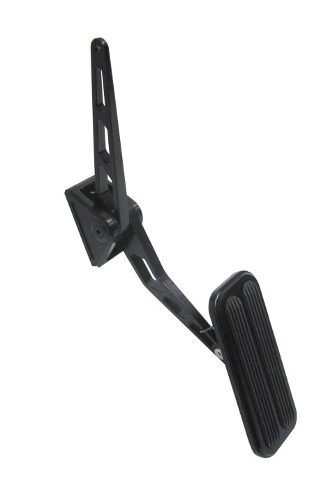 Lokar Competitor Series Throttle Pedal Assemblies XBAG-6148 Pedal, Aluminum, Brushed, Firewall Mount, Rubber Insert, Universal, Each