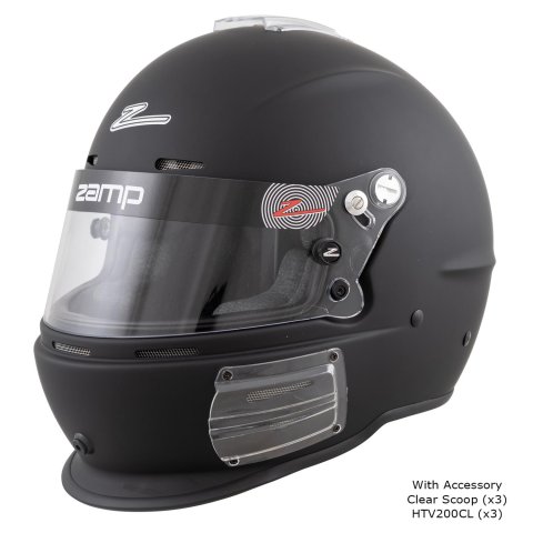 Zamp RZ-62 Helmets H76403FL Helmet, RZ-62, Full Face, Matte Black, Fire-Retardant Fabric, Snell SA2020, Large, Each