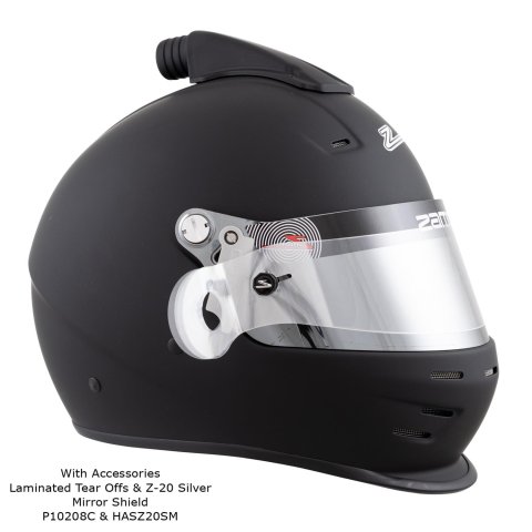 Zamp RZ-36 Air Helmets H76903FXXL Helmet, Air, Full Face, Matte Black, Fire-Retardant Fabric, Snell SA2020, 2X-Large, Each