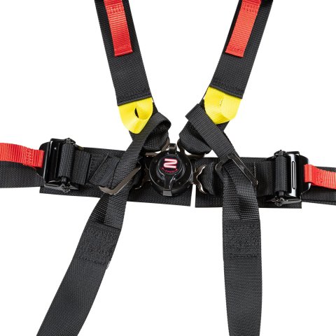 Zamp FIA Racing 6-Point Harness HARN04F003 Harness, 8853-2016, 6-Point, Complete Type, Camlock Style, Bolt-in, Pull Down, Polyester, Black, 2.00 in. Belt Width, Each