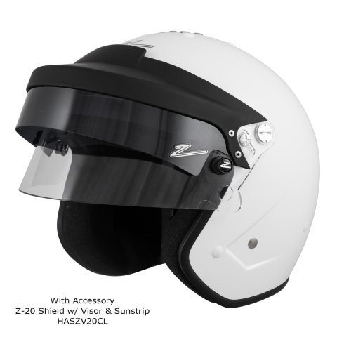 Zamp RZ-18H Helmets H774001L Helmet, RZ-18H, Half, White, Gloss Finish, Snell SA2020, Large, Each