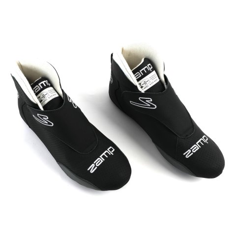 Zamp ZR-60 Race Shoes RS00400312 Driving Shoes, ZR-60, Mid-Top, Black Leather, Men's Size 12, SFI 3.3/5, Pair