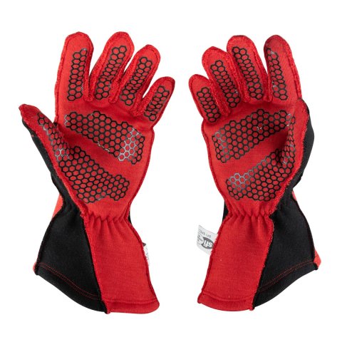 Zamp ZR-60 Race Gloves RG20002S Driving Glove, ZR-60, SFI 3.3/5, Gloves, Red, Small, Aramidic Fiber, Pair