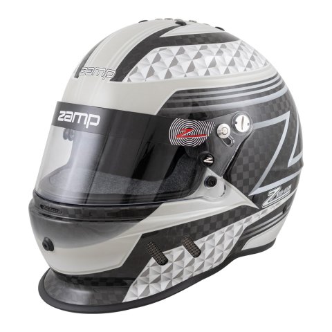 Zamp Helmets H775C04L RZ-65D Carbon SNELL SA2020 Flo Blue /Gray Large