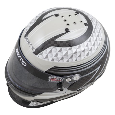 Zamp Helmets H775C30L Helmet, RZ-65D Carbon SNELL SA2020 Flo Org/Yel Large