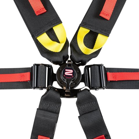 Zamp FIA Racing 6-Point Harness HARN03F003 Harness, 8853-2016, 6-Point, Complete Type, Camlock Style, Bolt-in/Clip-in, Pull Down, Polyester, Black, Each
