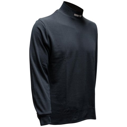 Zamp Underwear Shirts RU001003XL Fire Retardant Shirts, SFI 3.3, Turtle Neck, Long Sleeve, Acrylic/Cotton Blend, Black, Men's X-Large, Each