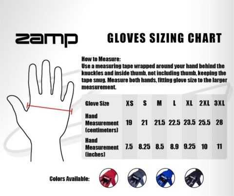 Zamp ZR-50 Race Gloves RG10004L Driving Glove, ZR-50, SFI 3.3/5, Gloves, Blue, Large, Aramidic Fiber, Pair