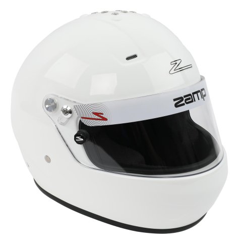 Zamp RZ-56 Helmets H770001L Helmet, RZ-56, Full Face, Gloss White, Fire-Retardant Fabric, Snell SA2020, Large, Each