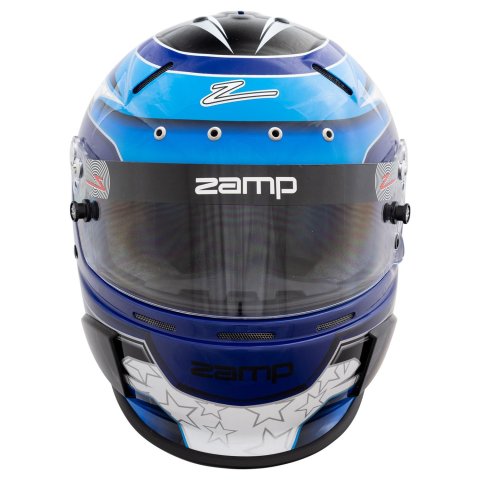 Zamp RZ-70E Switch Helmets H760C31L Helmet, Switch, Full Face, Blue/Light Blue Graphic, Gloss Finish, Fire-Retardant Liner, Snell SA2020/FIA 8859-2015, Large, Each