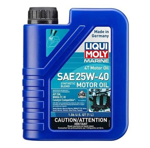 25w40 Liqui Moly Marine 4T Motor Oil 20546 Engine Oil, 4T, 25W40, 1 Liter, Each