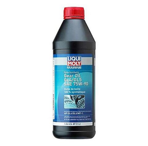 75W90 Liqui Moly Marine Fully Synthetic (GL4/5) Gear Oil 20538 Oil, GL4/5, Synthetic, 75W90, 1 Liter, Each