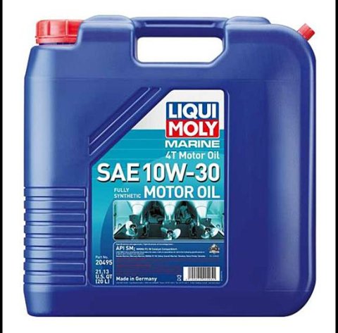 10w30 Liqui Moly Marine 4T Motor Oil 20495 Engine Oil, 4T, Synthetic, 10W30, 20 Liters, Each