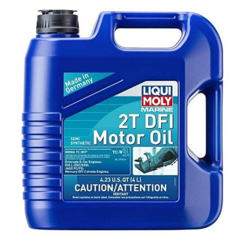 Liqui Moly Marine 2T DFI Motor Oil 20518 Two Cycle Oil, Marine, Semi-Synthetic, 4 Liters, Each
