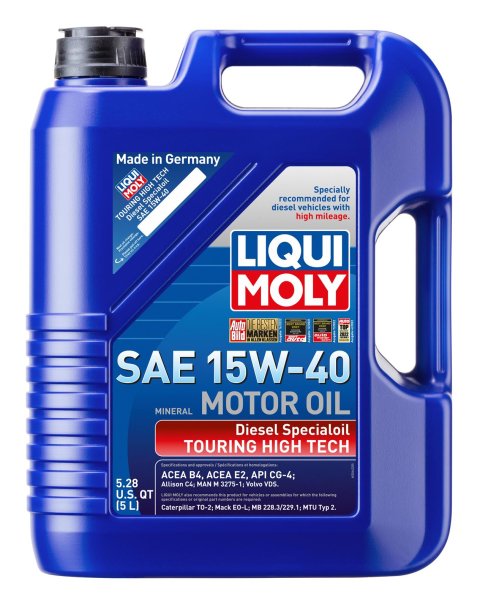 Liqui Moly Engine Oil 2044 Touring High Tech Diesel Special 15W-40 ,Plastic canister
