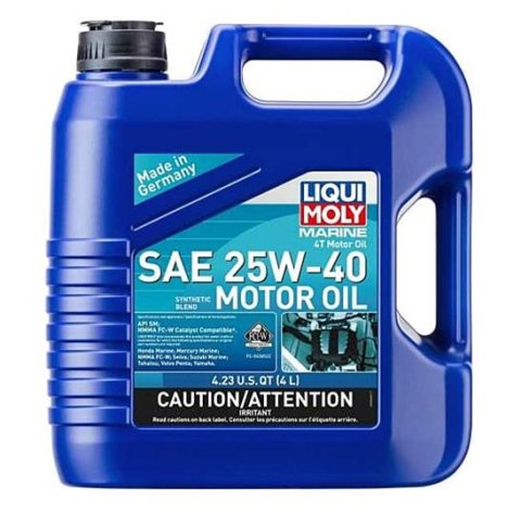 25w40 Liqui Moly Marine 4T Motor Oil 20548 Engine Oil, 4T, 25W40, 4 Liters, Each