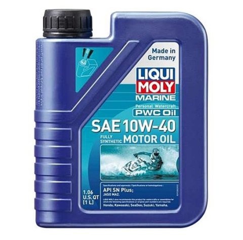 10w40 Liqui Moly Marine PWC Motor Oil 20528 Engine Oil, PWC, Synthetic, 10W40, 1 Liter, Each