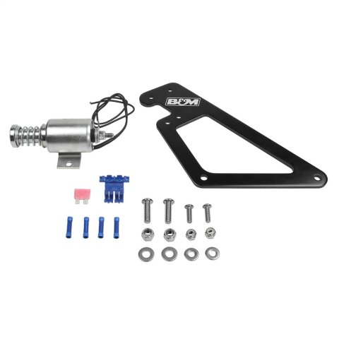 B&M Electric Shifter Solenoids 80904 Solenoid, Electric, Steel, Natural, Aluminum Black Anodized Bracket, 2 or 3-Speed Automatic, Pro/Street Bandit, Not Included, Kit