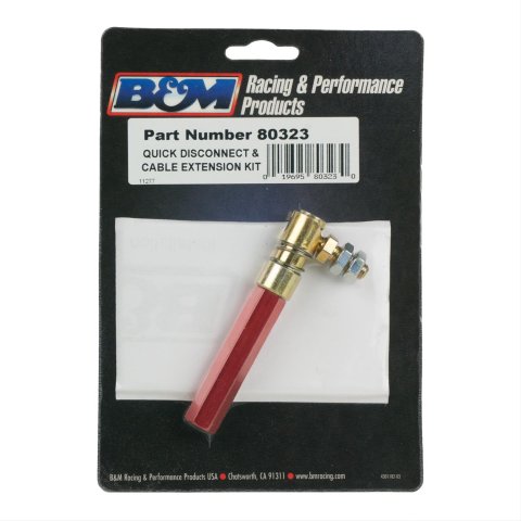 B&M Quick Disconnects and Cable Extensions 80323 Shifter Throttle End, Quick-Disconnect Cable, Steel, Gold Iridited, 1/4 x 20 in., Each