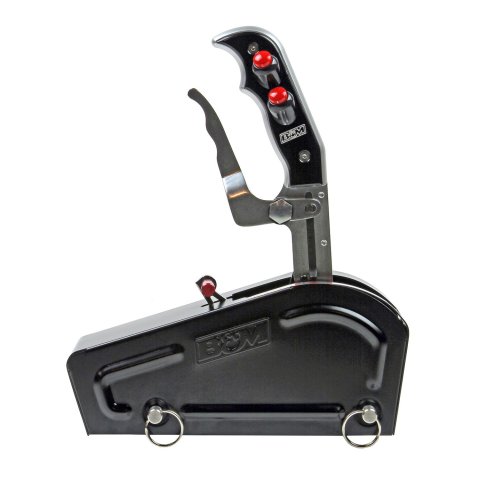 B&M Magnum Grip Pro Stick Shifters 81104 Shifters, Automatic, Stick, Pistol Knob, 7.00 in. Shifter Length, Dual Button Grip, Chevrolet, Chrysler, Dodge, Ford, Each